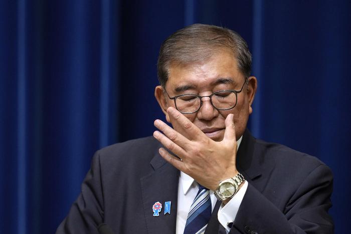 石破茂宣布辞职 图据视觉中国