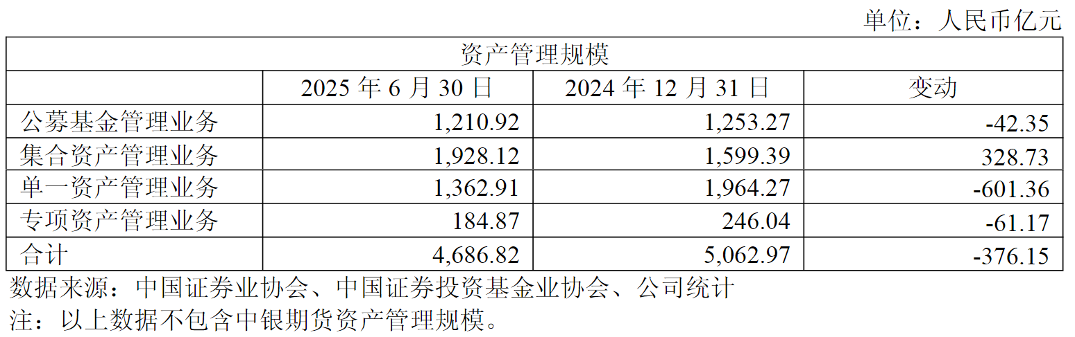 来源:中银证券2025年半年报