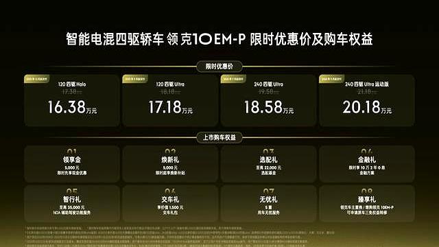 谁说高价?领克10 EM-P上市,16.38万起全系四驱,颠覆混动市场!-有驾