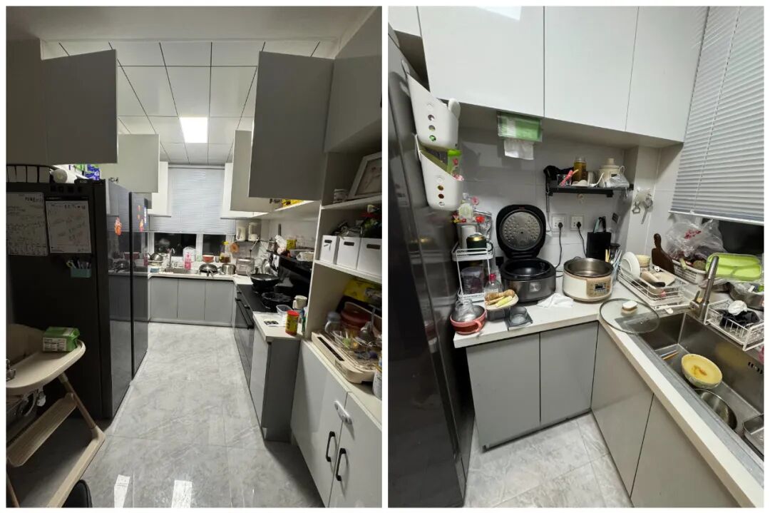 _冰箱厨房橱柜的装饰效果图_冰箱厨房位置摆放图