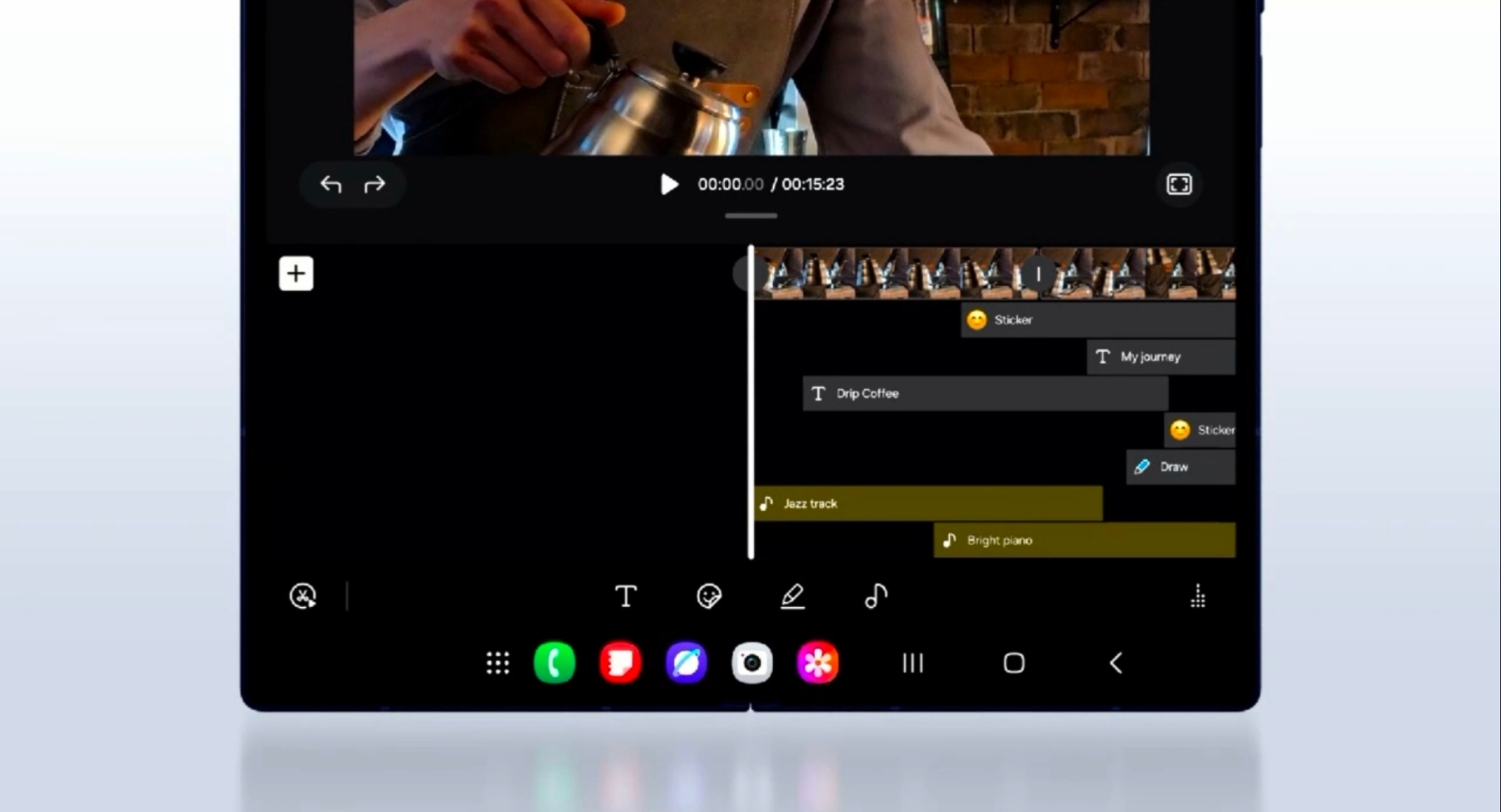 科技美学三星折叠屏_三星折叠屏手机模型_