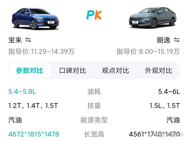 1.5L的宝来和朗逸应该选哪个？-有驾