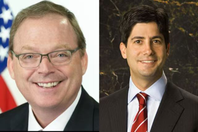 凯文·哈塞特(左)和凯文·沃什(右） （来源：第一财经记者制作）